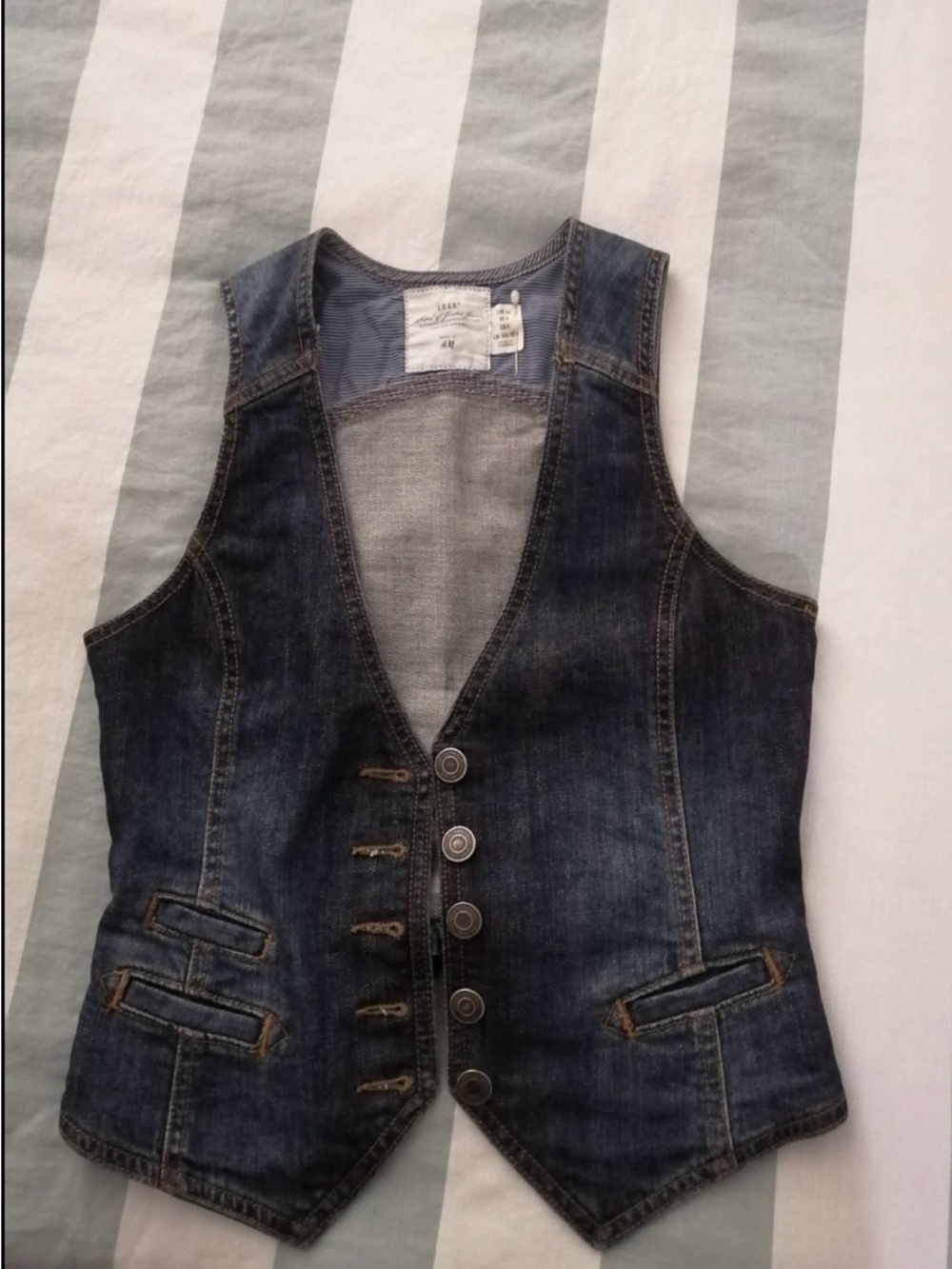 H&M Dark Blue Denim Vest